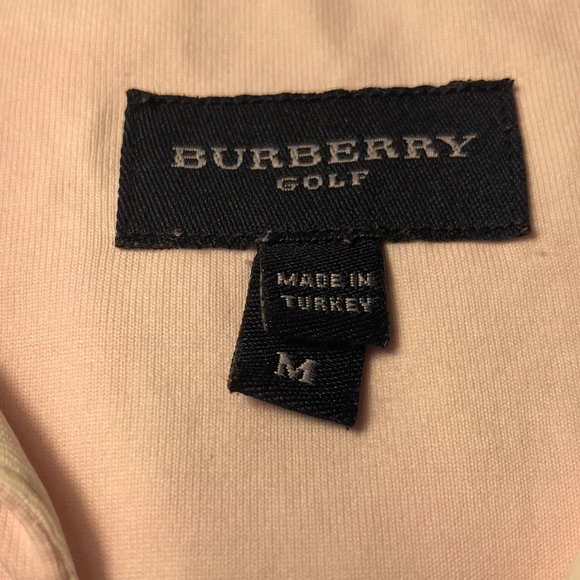 Burberry Golf Novo Check Plaid Collar Soft Pink White trim. Course 2 cocktails! - Picture 10 of 17